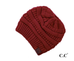 CC brand Messy Bun Beanie