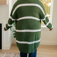 Brighter is Better Striped Cardigan in Green- 11/30/2023