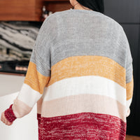 Bring the Warmth Color Block Cardigan