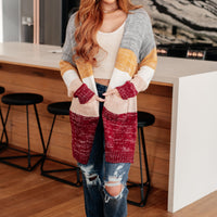 Bring the Warmth Color Block Cardigan