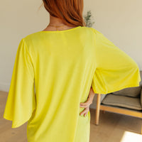 Cali Blouse in Neon Yellow