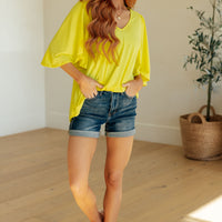 Cali Blouse in Neon Yellow