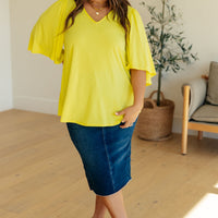 Cali Blouse in Neon Yellow