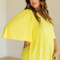 Cali Blouse in Neon Yellow