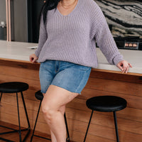 Captured My Interest Chunky V-Neck Sweater