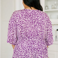 Dearest Dreamer Peplum Top in Painted Purple