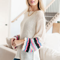 End of the Story Striped Sleeve Sweater