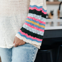 End of the Story Striped Sleeve Sweater