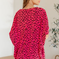 Essential Blouse in Hot Pink Leopard