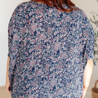 Essential Blouse in Navy Paisley