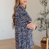 Essential Blouse in Navy Paisley