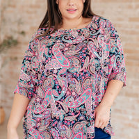 Essentially You Top in Pink Paisley