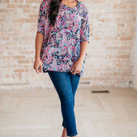 Essentially You Top in Pink Paisley