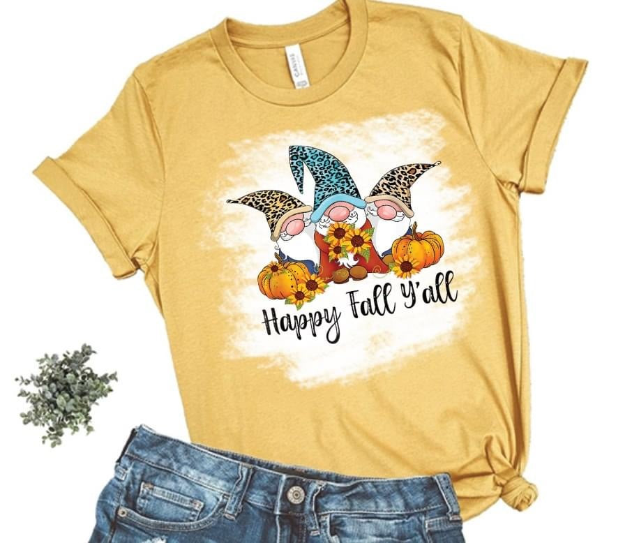 Happy Fall Y’all Gnomes tee