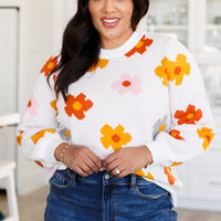 Falling Flowers Floral Sweater
