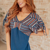 Greece Lightning V-Neck Blouse