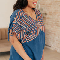 Greece Lightning V-Neck Blouse