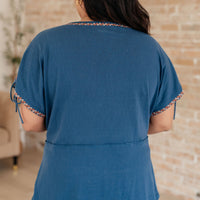 Greece Lightning V-Neck Blouse