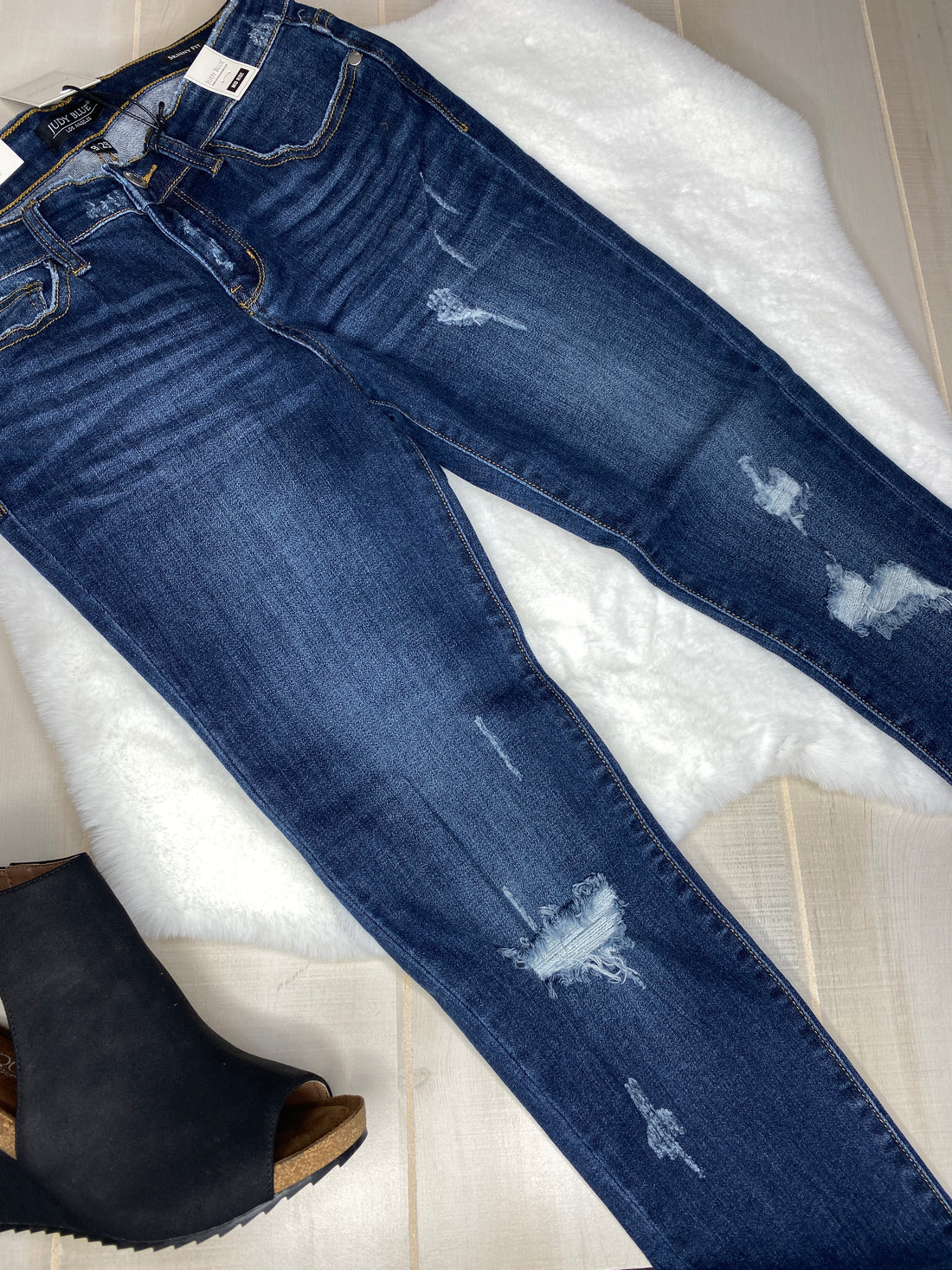 Skinny JB with Frayed hem & waist