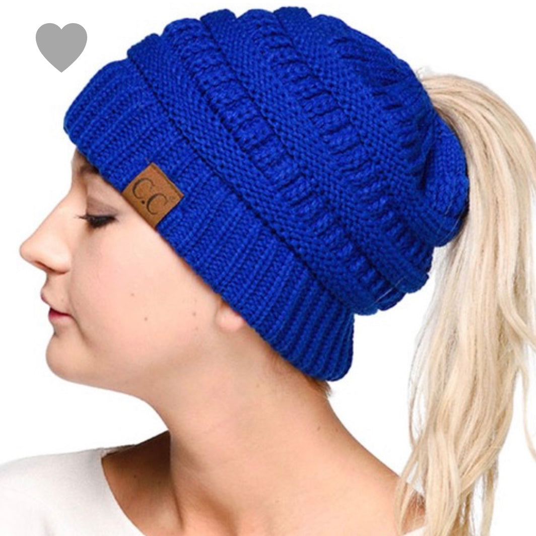 CC brand Messy Bun Beanie