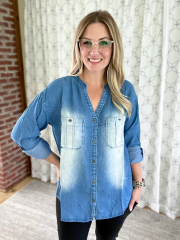 Precious Memories Chambray Top