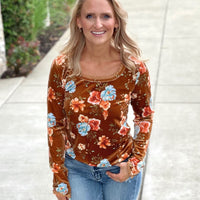 Simply Enchanted Top in Brown