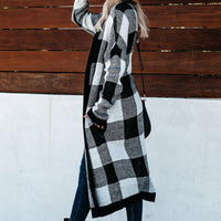 Cozy Plaid Duster Cardigan