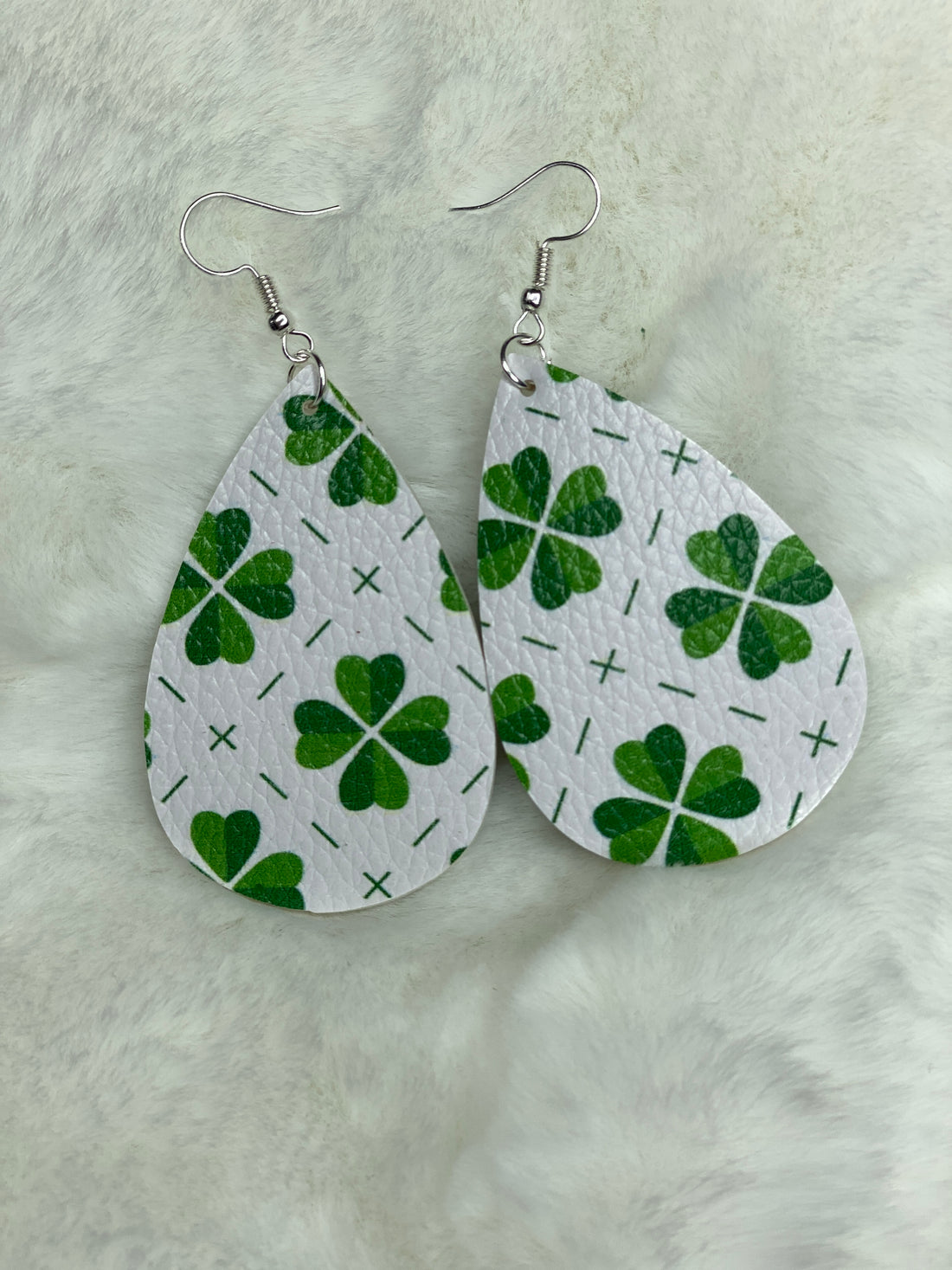 Quilted clover earring