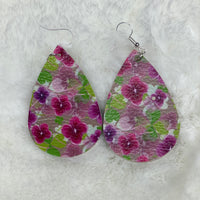 floral clover earrings