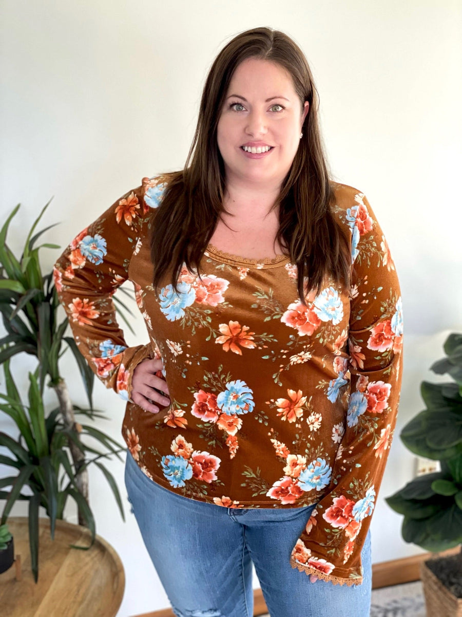 Simply Enchanted Top in Brown