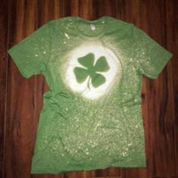 Acid wash clover tee
