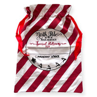 Striped Santa Sack in Red