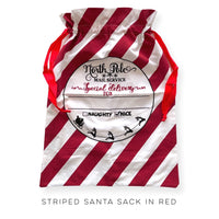 Striped Santa Sack in Red