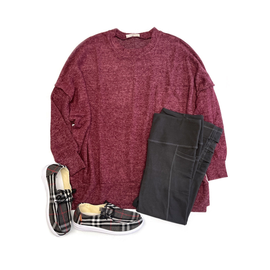 Say Something Sweater in Burgundy