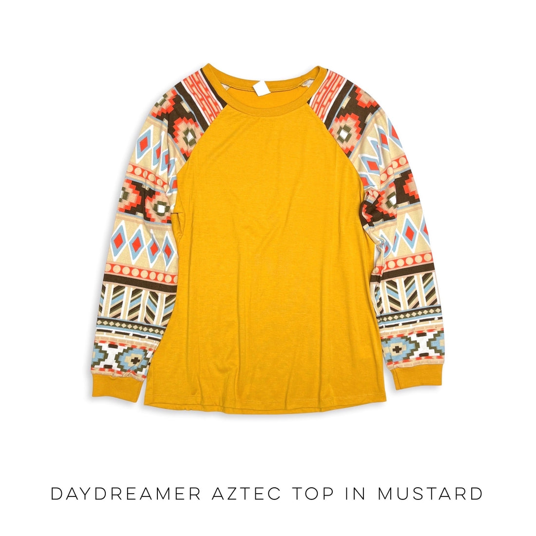 Daydreamer Aztec Top in Mustard