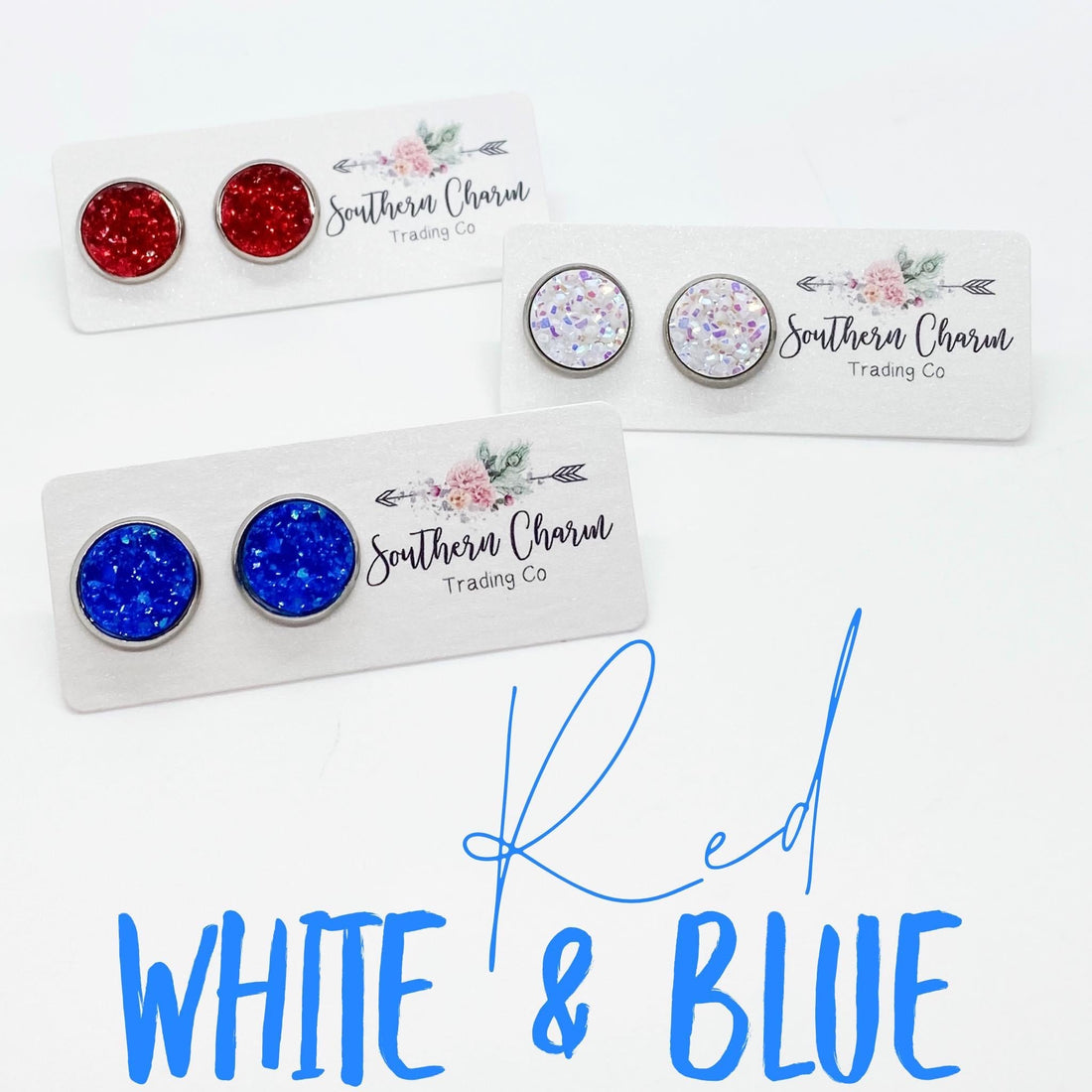 USA Druzy earrings singles