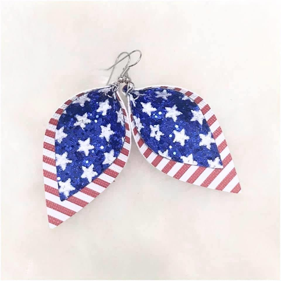 Double Layer USA earrings