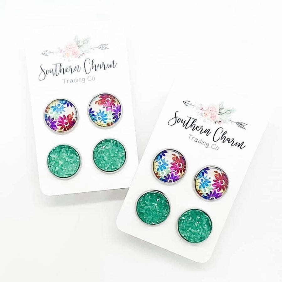 Druzys & Dewdrop duo Earrings