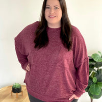 Say Something Sweater in Burgundy