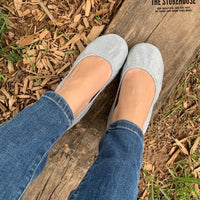 Gray Dots suede Storehouse Flat