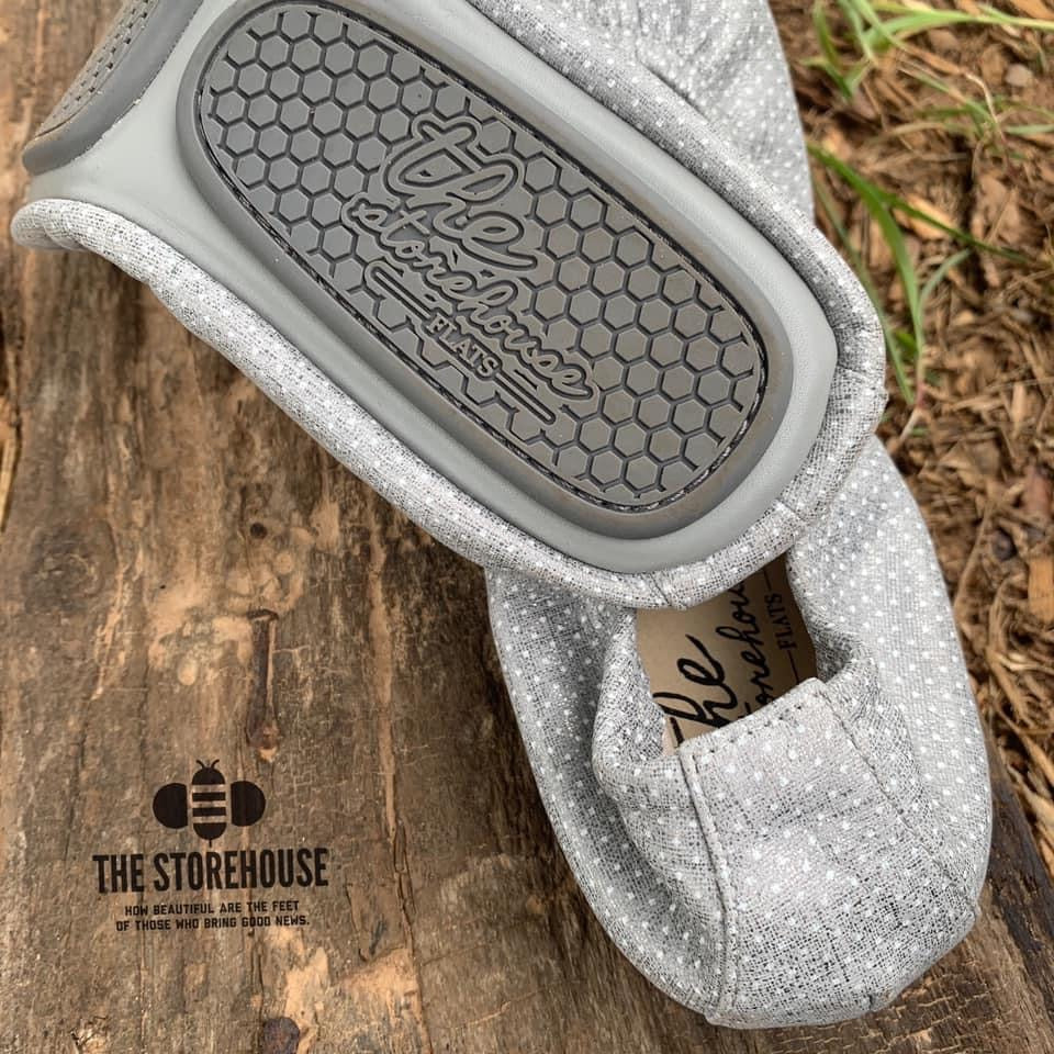 Gray Dots suede Storehouse Flat