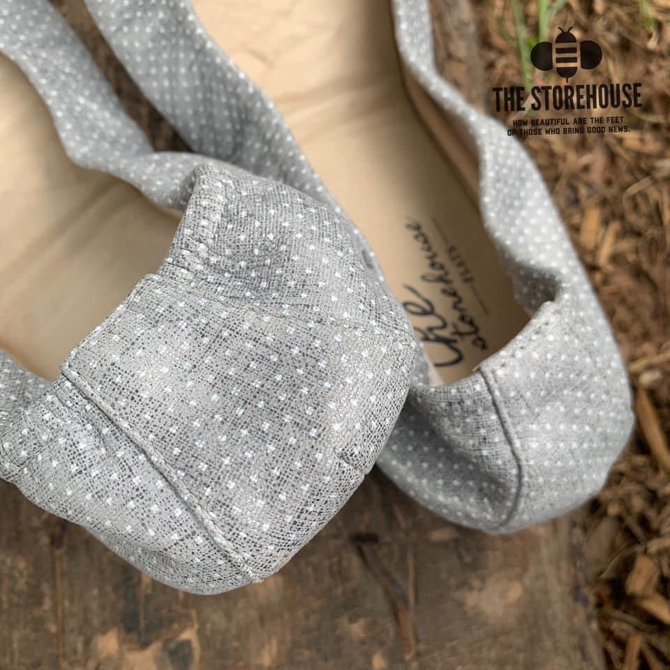 Gray Dots suede Storehouse Flat