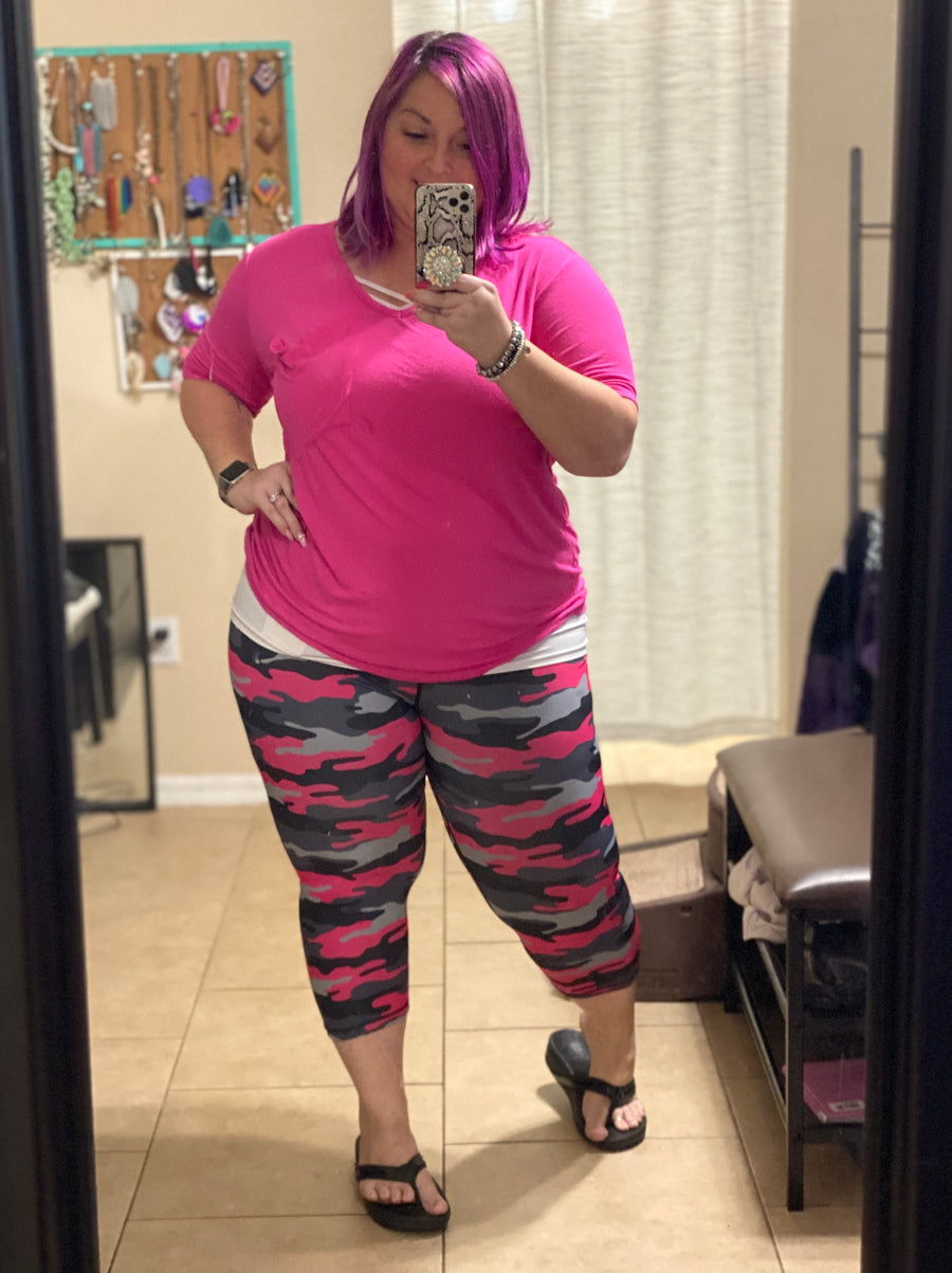 Pink Camo Workout capris