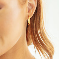 I Turn To You Squared Hoop Earrings