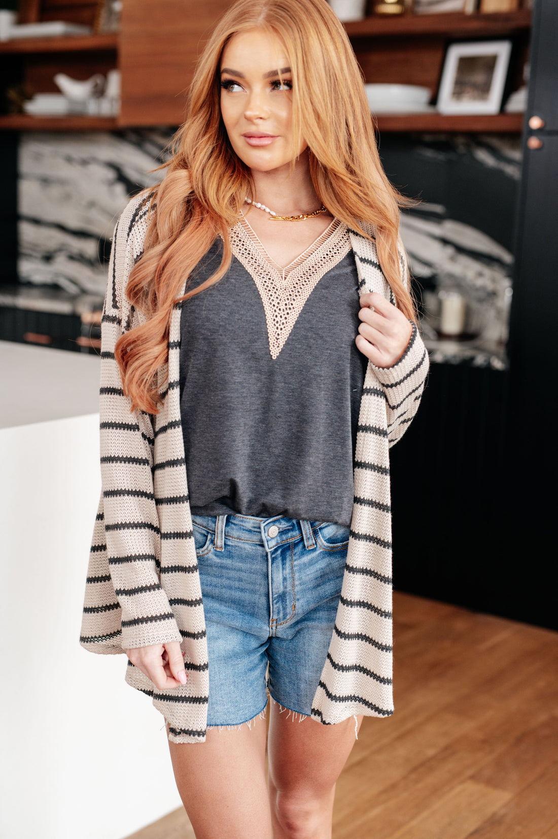 Weekend Adventure Striped Longline Cardigan