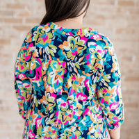 Little Lovely Blouse in Neon Floral