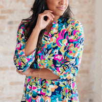 Little Lovely Blouse in Neon Floral