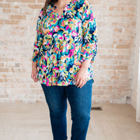 Little Lovely Blouse in Neon Floral