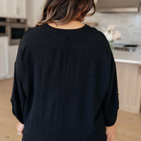 Midnight In Manhattan V-Neck Blouse