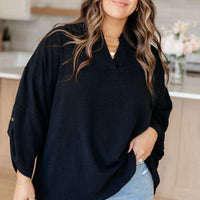 Midnight In Manhattan V-Neck Blouse
